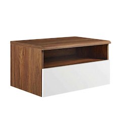 Wall Mount Nightstand with Sleek Design and Compact Size