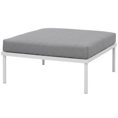 Aluminum Outdoor Patio Ottoman With Cushioned Top And Stylish Design