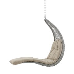 Outdoor Lounge Chair In Neutral Tone With Sturdy Design For Patio Relaxation