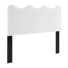 Performance Velvet Twin Headboard in Soft Gray, Plush Upholstery, Durable Frame