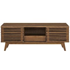 Wood TV Stand in Elegant Finish with Ample Storage Space