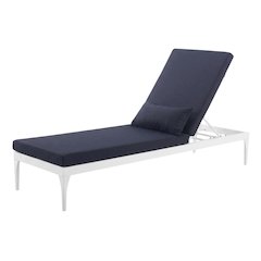 Outdoor Patio Chaise Lounge With Cushioned Seating And Durable Frame