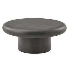 Round Concrete Outdoor Coffee Table with Modern Design and Durable Finish