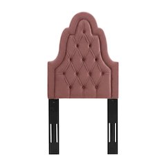 Tufted Twin Velvet Headboard in Performance Fabric with Soft Upholstery