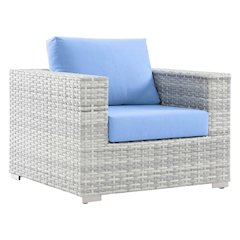 Outdoor Patio Armchair With Cushioned Seat And Sturdy Frame
