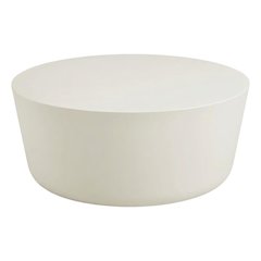 Round Indoor-Outdoor Concrete Coffee Table with Durable Top and Modern Style
