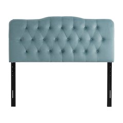 Diamond Tufted Queen Headboard with Soft Velvet Upholstery and Sturdy Frame