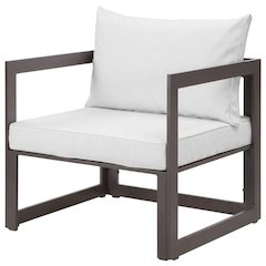 Outdoor Patio Armchair With Cushioned Seat For Comfortable Lounge