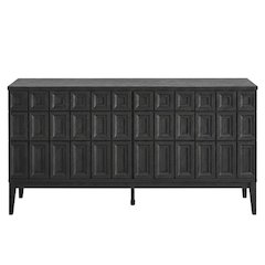 Wooden Sideboard Buffet Cabinet with Storage Credenza for Dining Room, Black