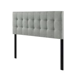 Upholstered Fabric Queen Headboard with Padded Design for Bedroom Comfort