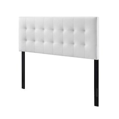 Upholstered Vinyl King Headboard with Padded Design and Durable Finish