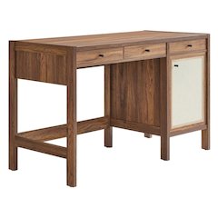 Wood Grain Office Desk with Spacious Surface and Sturdy Construction