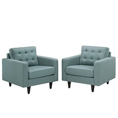 Empress Upholstered Fabric Armchair Set of 2