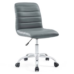 Ripple Armless Mid Back Vinyl Office Chair