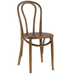 Bicast Leather Dining Side Chair with Padded Backrest and Compact Design