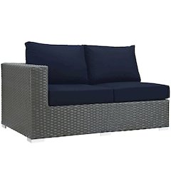 Sojourn Outdoor Patio Sunbrella Left Arm Loveseat