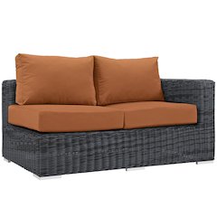 Summon Outdoor Patio Sunbrella Right Arm Loveseat