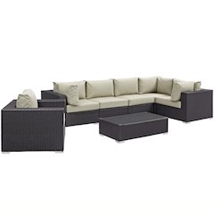 Convene 7 Piece Outdoor Patio Sectional Set
