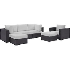 Convene 6 Piece Outdoor Patio Sectional Set