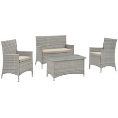 Bridge 4 Piece Outdoor Patio Patio Conversation Set