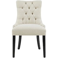 Tufted Upholstered Fabric Dining Chair for Kitchen and Dining Room, Beige