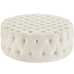 Amour Upholstered Fabric Ottoman