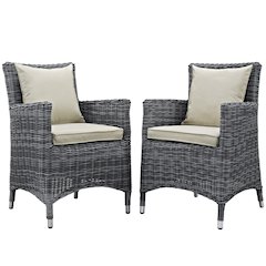 Summon 2 Piece Outdoor Patio Sunbrella Dining Set
