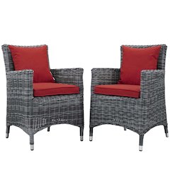 Summon 2 Piece Outdoor Patio Sunbrella Dining Set