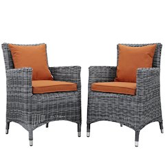 Summon 2 Piece Outdoor Patio Sunbrella Dining Set