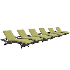 Convene Outdoor Patio Chaise Set of 6
