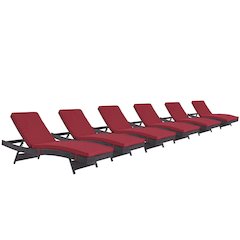 Convene Outdoor Patio Chaise Set of 6
