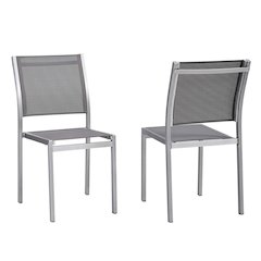 Shore Outdoor Patio Aluminum Side Chair Set of 2