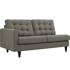 Empress Left-Facing Upholstered Fabric Loveseat