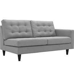 Empress Right-Facing Upholstered Fabric Loveseat