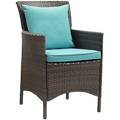 Conduit Outdoor Patio Wicker Rattan Dining Armchair