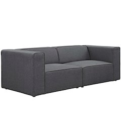 Mingle 2 Piece Upholstered Fabric Sectional Sofa Set