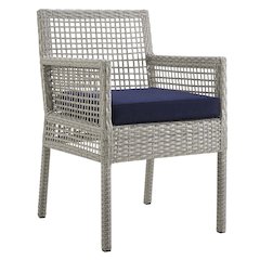 Aura Outdoor Patio Wicker Rattan Dining Armchair