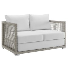 Aura Outdoor Patio Wicker Rattan Loveseat