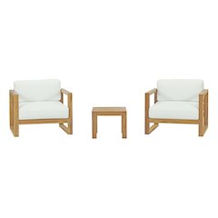 Upland 3 Piece Outdoor Patio Teak Set