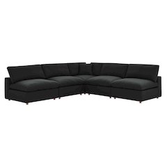 Commix 5-Piece Down Filled Overstuffed Armless Sectional Sofa