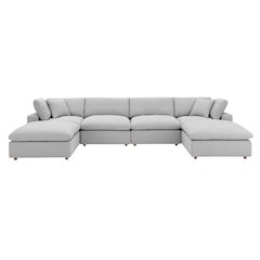 Commix 6-Piece Down Filled Overstuffed Sectional Sofa