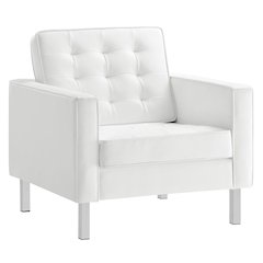 Loft Tufted Vegan Leather Armchair