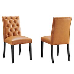 Duchess Vinyl Dining Chair Set of 2