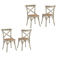 Wooden Dining Side Chairs for Kitchen and Dining Room, Gray, Set of 2