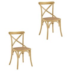 Wooden Dining Side Chairs for Kitchen and Dining Room, Natural, Set of 2