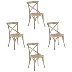 Wooden Dining Side Chairs for Dining Room, Gray, Set of 4