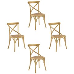 Wooden Dining Side Chairs for Dining Room, Natural, Set of 4