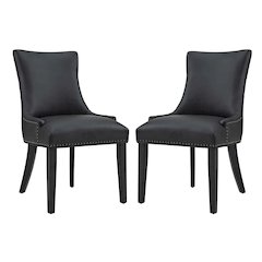Marquis Faux Leather Dining Chair Set of 2