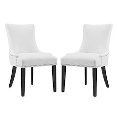 Marquis Faux Leather Dining Chair Set of 2