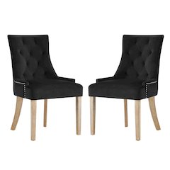 Pose Performance Velvet Dining Chair Set of 2